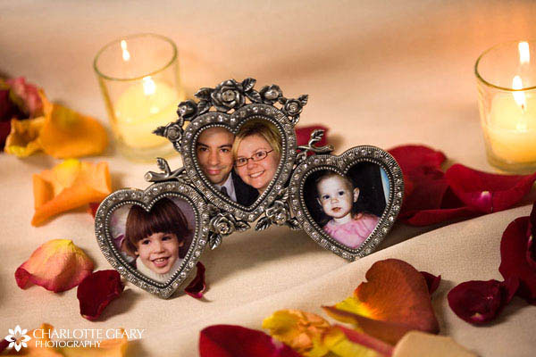 Photos of the bride and groom as children