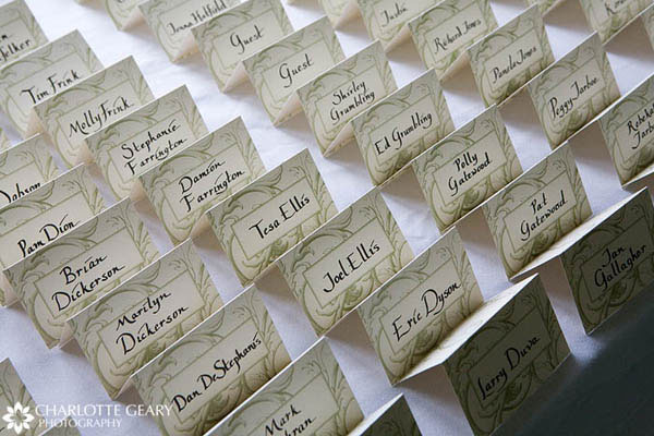 Green place cards