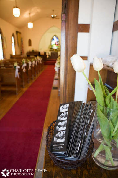 Photo booth wedding programs