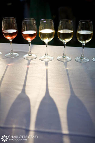 Wine tasting bar at wedding