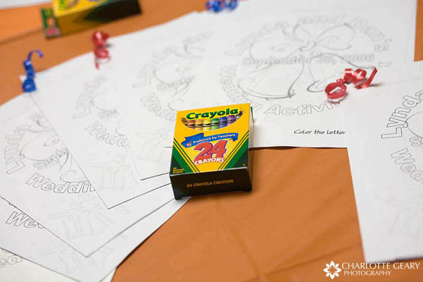 Coloring books at the children