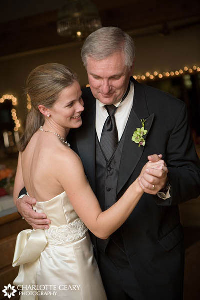 Father of the bride in a suit with black tie