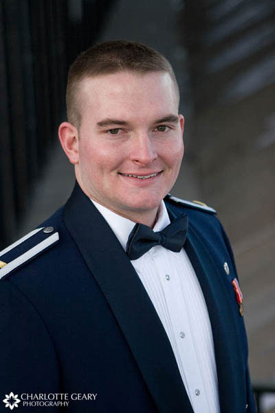 Groom in Air Force uniform