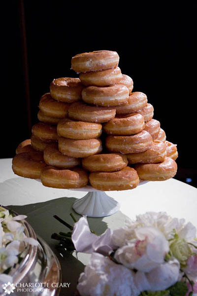 Tower of doughnuts for a police officer groom