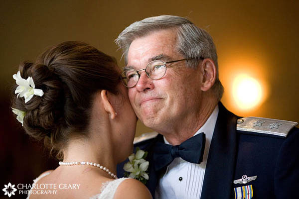 Father of the bride in his military uniform