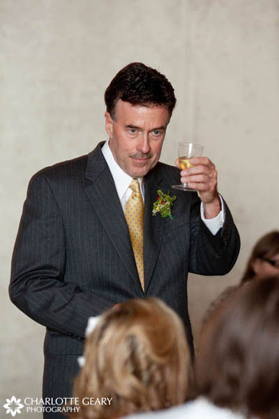 Father of the bride in yellow tie