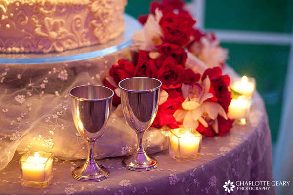 Silver wine goblets 