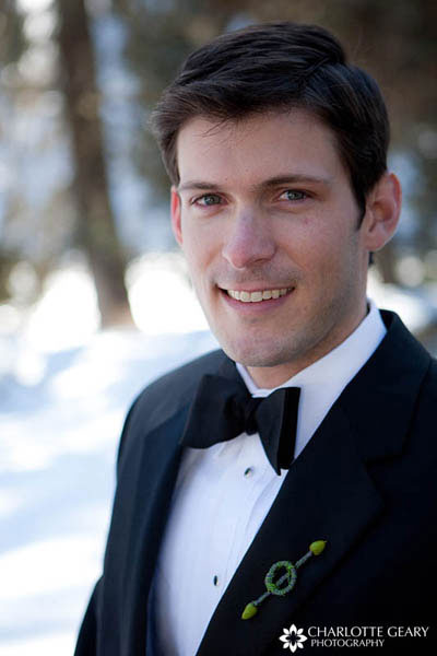 Groom in tuxedo