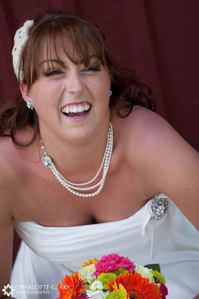 Bride with multi-strand pearl necklace
