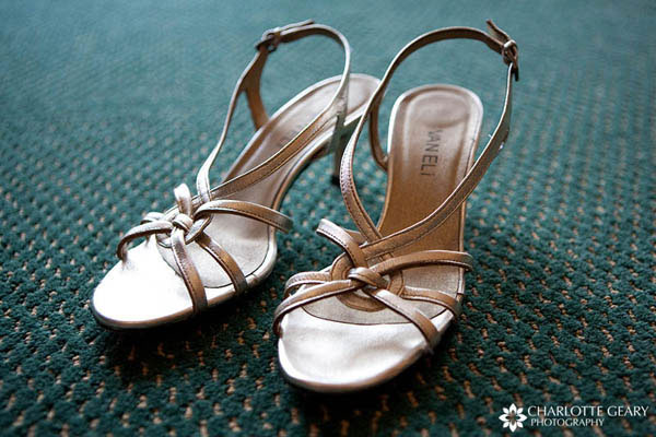 Gold wedding shoes
