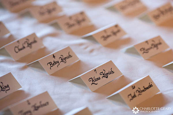 Calligraphy place cards