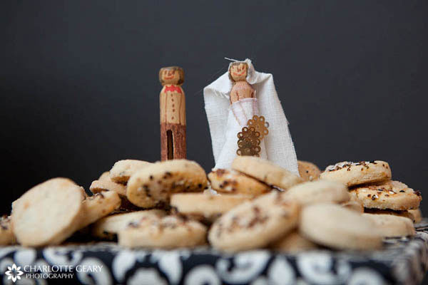 Clothespin doll cake topper