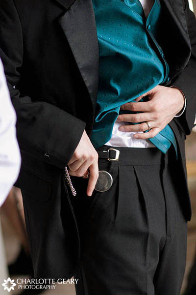 Groom with pocket watch