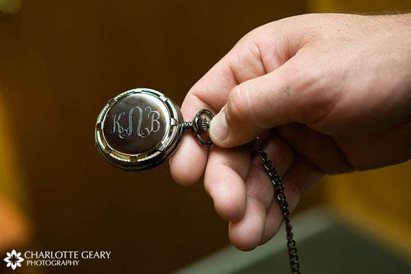 Monogrammed pocket watch