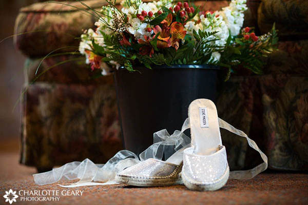 Silver espadrilles