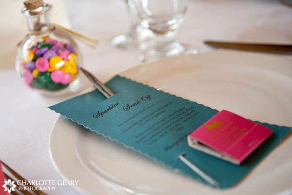 Packets for wedding sparklers and matches