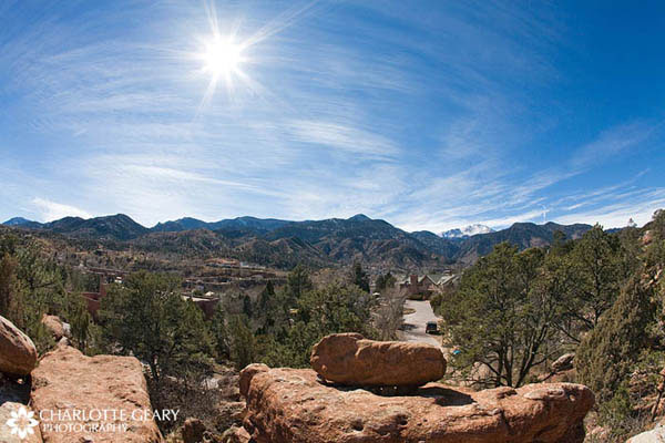 Rockledge Ranch and the hills of Manitou Springs, Colorado 
