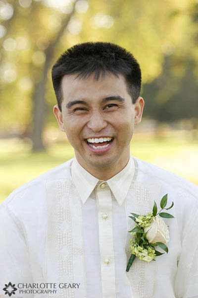 Groom in Filipino barong