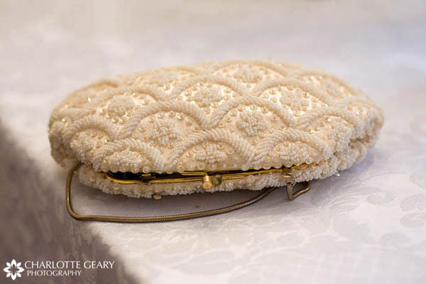 Beaded purse for bride